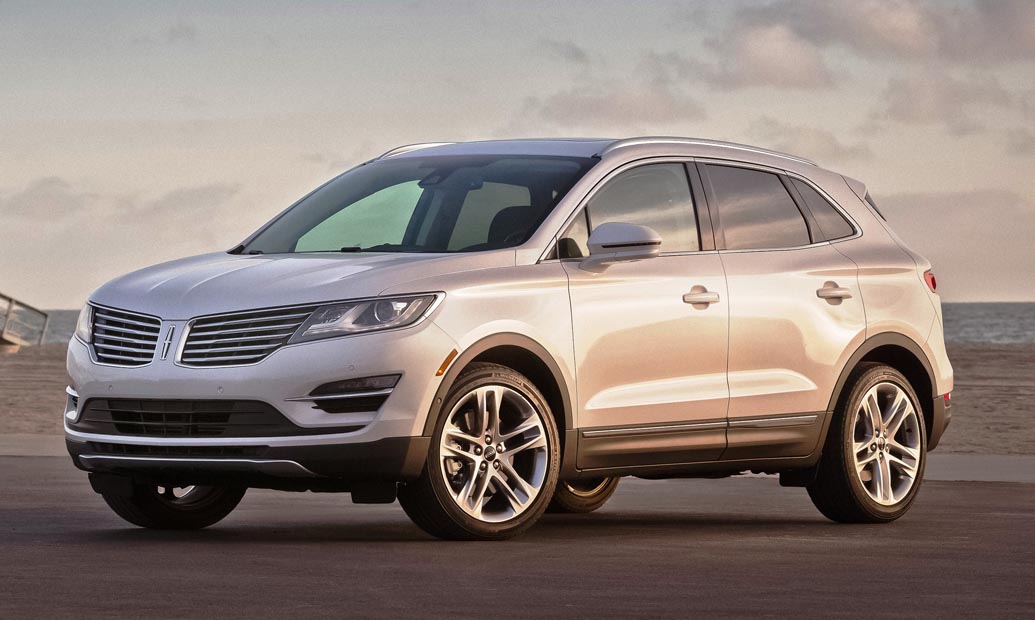 The 2015 Lincoln MKC (shown) small utility is among the Lincoln