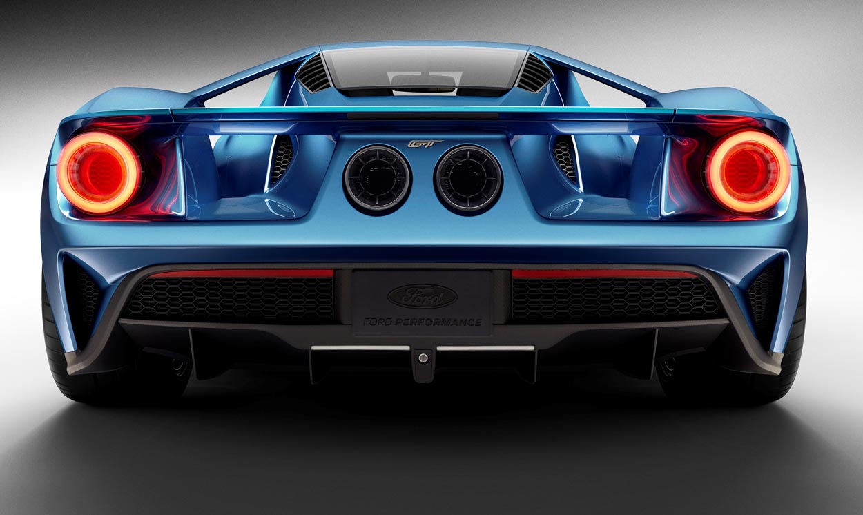The all-new carbon-fiber Ford GT supercar features fully active