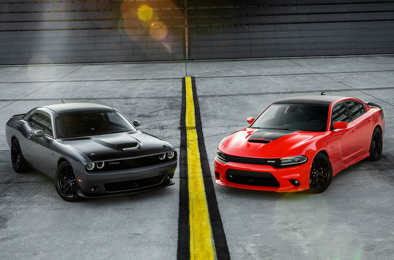 2017 Dodge Challenger T/A 392 (left) and 2017 Dodge Charger Day