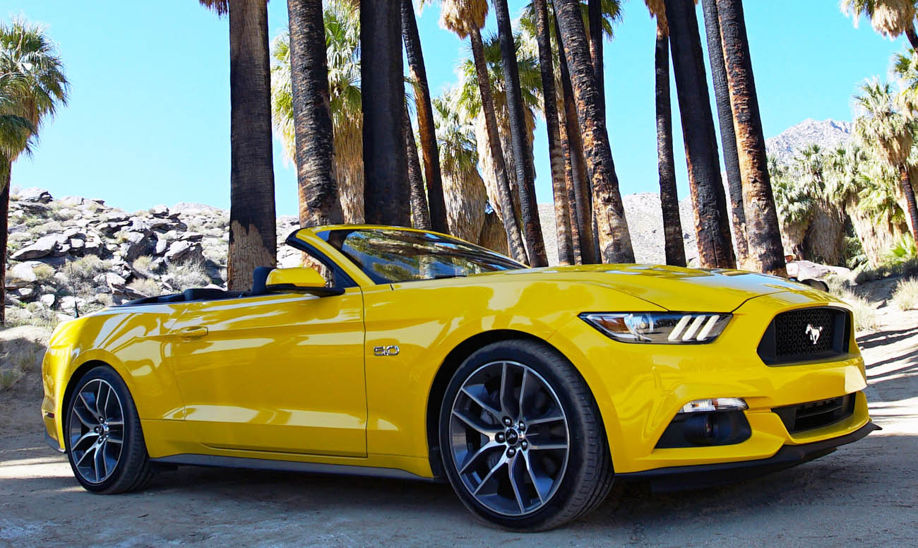 2015 Ford Mustang Convertible in Palm Springs, California.