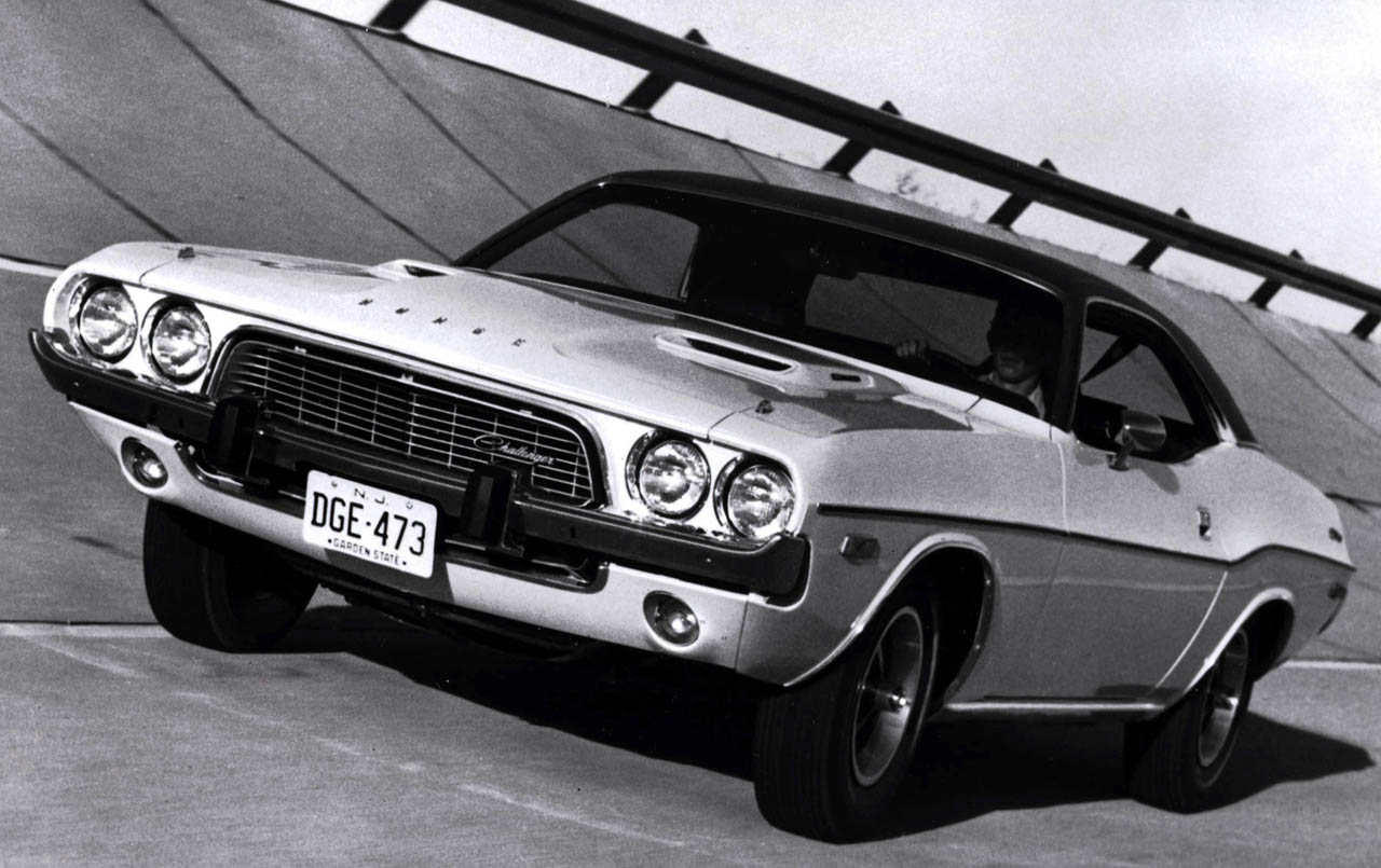 1973 Dodge Challenger on track