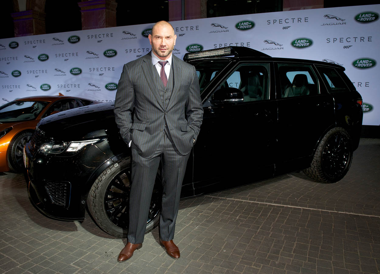 Jaguar Land Rover put on a star studded event for the global reveal of company’s vehicles to be used in the upcoming Bond instalment, SPECTRE Frankfurt, Germany