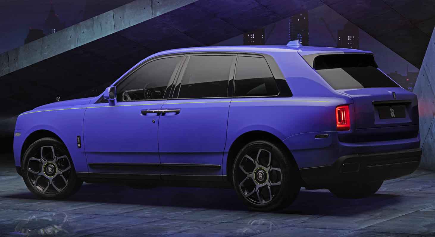 رولز لويس كالينان بلاك بادج نيون نايتس الجديدة 2021 – تشكيلة ألوان رياضية جديدة لسيارة الدفع الرباعي الفاخرة